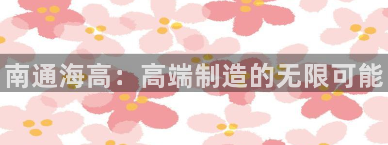 天辰娱乐海洋:南通海高:高端制造的无限可能
